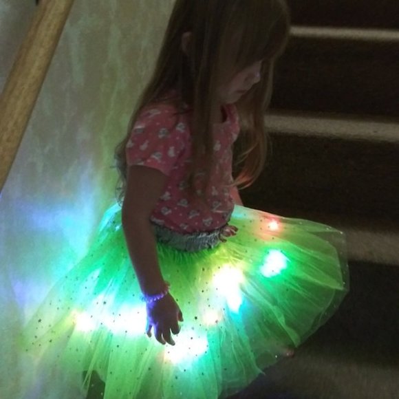 LED Rainbow Sparkle Tutu 4 Layer Light Up Tutu Rainbow Sparkle tutu Fairy Tutu - Picture 12 of 12